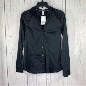 H&M woman’s dress shirt black size 8